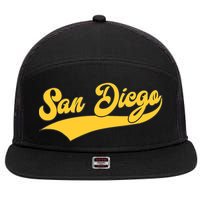 San Diego Retro Throwback Design Classic 7 Panel Mesh Trucker Snapback Hat