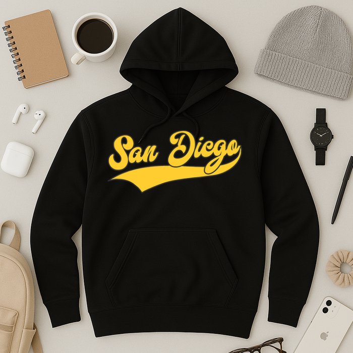 San Diego Retro Throwback Design Classic Hoodie