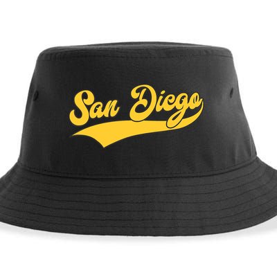 San Diego Retro Throwback Design Classic Sustainable Bucket Hat