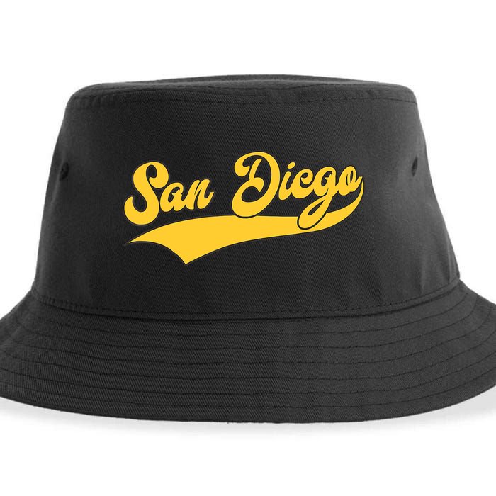 San Diego Retro Throwback Design Classic Sustainable Bucket Hat