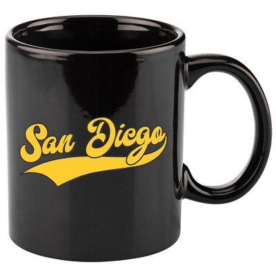 San Diego Retro Throwback Design Classic 11oz C Handle Ceramic Mug