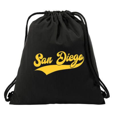 San Diego Retro Throwback Design Classic Drawstring Bag