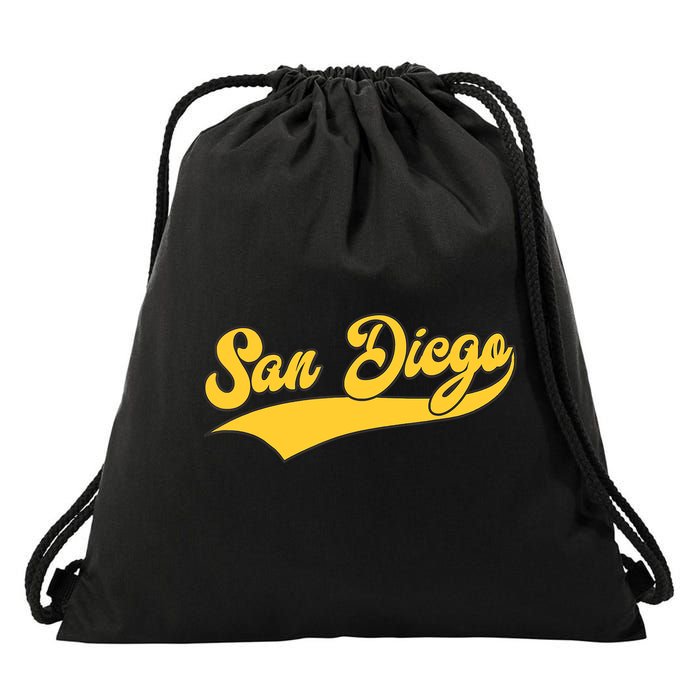 San Diego Retro Throwback Design Classic Drawstring Bag