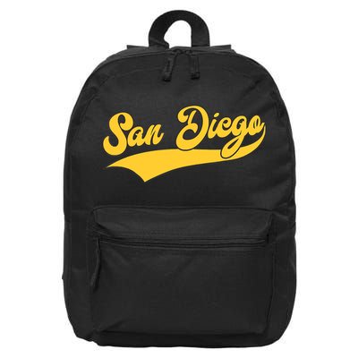 San Diego Retro Throwback Design Classic 16 in Basic Backpack