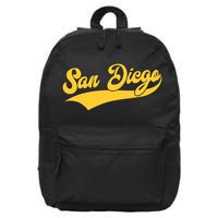San Diego Retro Throwback Design Classic 16 in Basic Backpack