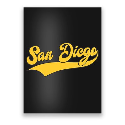 San Diego Retro Throwback Design Classic Poster