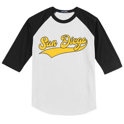 San Diego Retro Throwback Design Classic Kids Colorblock Raglan Jersey