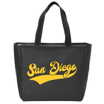 San Diego Retro Throwback Design Classic Zip Tote Bag