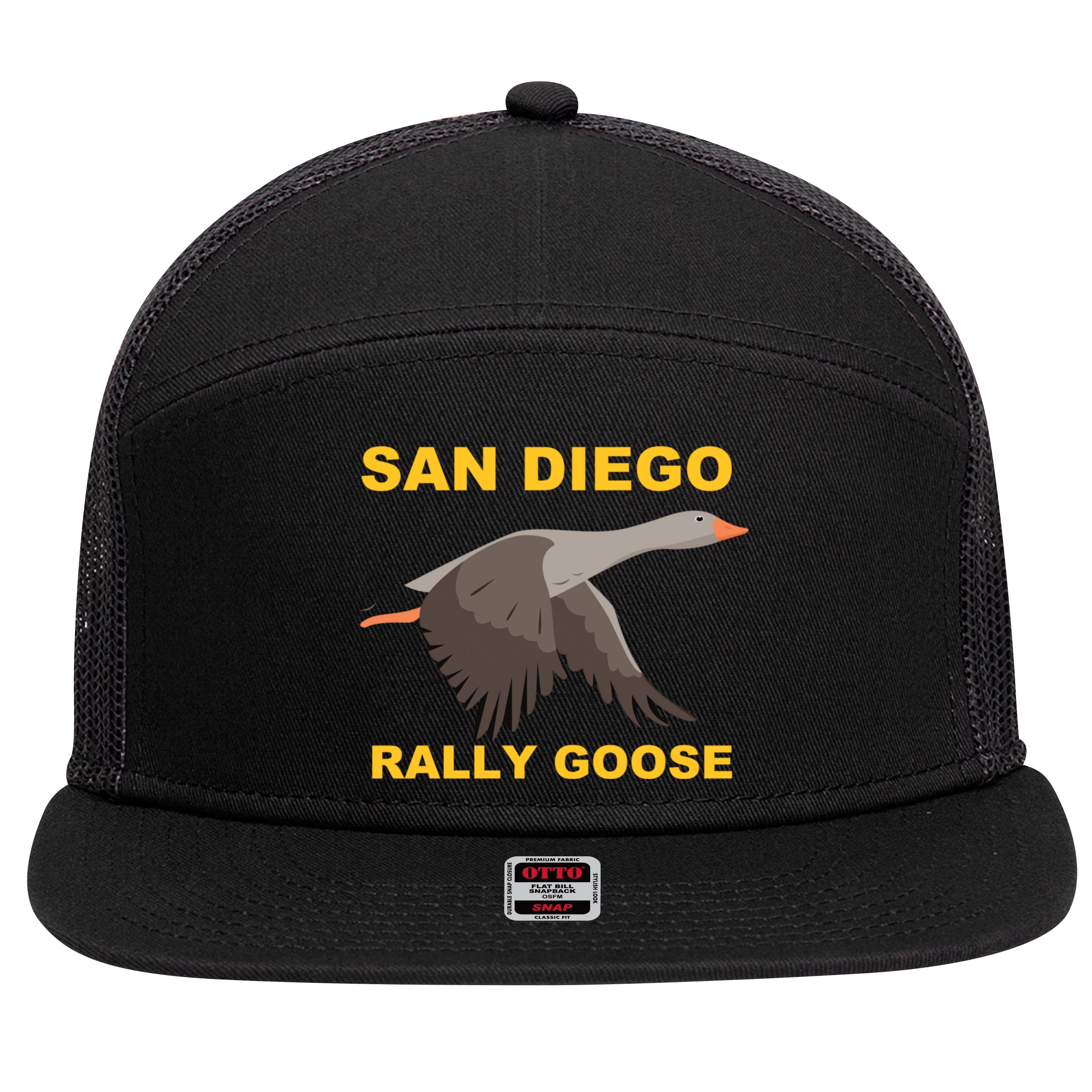 San Diego Rally Goose LFGSD Baseball 7 Panel Mesh Trucker Snapback Hat