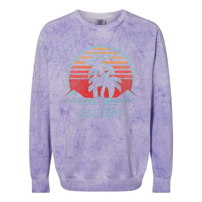 San Diego Retro Vintage 80s Style Colorblast Crewneck Sweatshirt