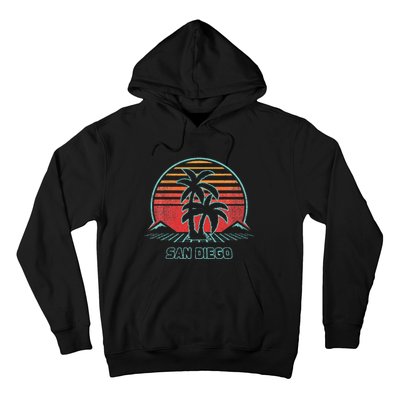 San Diego Retro Vintage 80s Style Hoodie