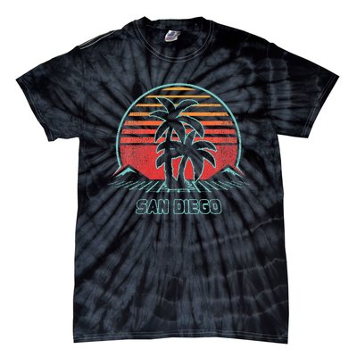 San Diego Retro Vintage 80s Style Tie-Dye T-Shirt