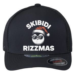 Skibi Di Riz Z Mas Funny Gen Alpha Slang Christmas Penguin Flexfit Unipanel Trucker Cap