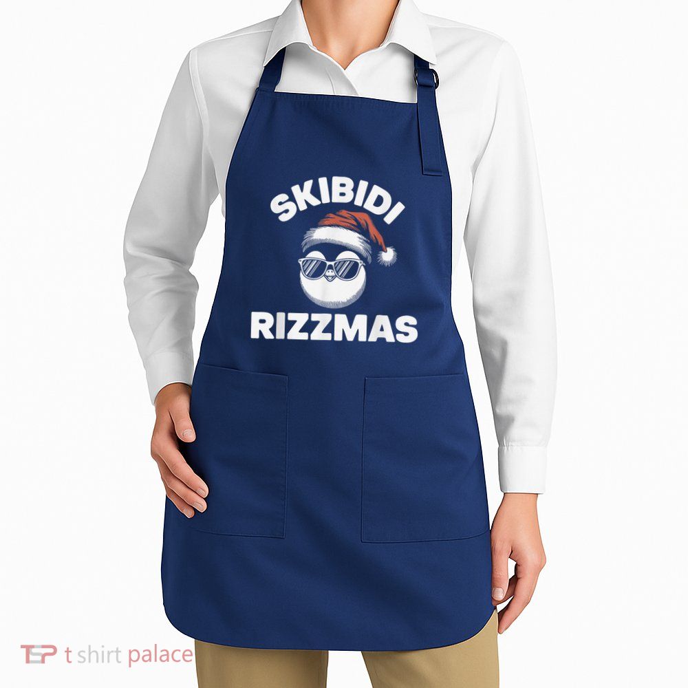 Skibi Di Riz Z Mas Funny Gen Alpha Slang Christmas Penguin Apron