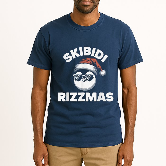 Skibi Di Riz Z Mas Funny Gen Alpha Slang Christmas Penguin Tall T-Shirt
