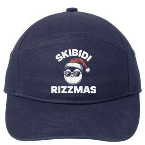 Skibi Di Riz Z Mas Funny Gen Alpha Slang Christmas Penguin 7-Panel Snapback Hat