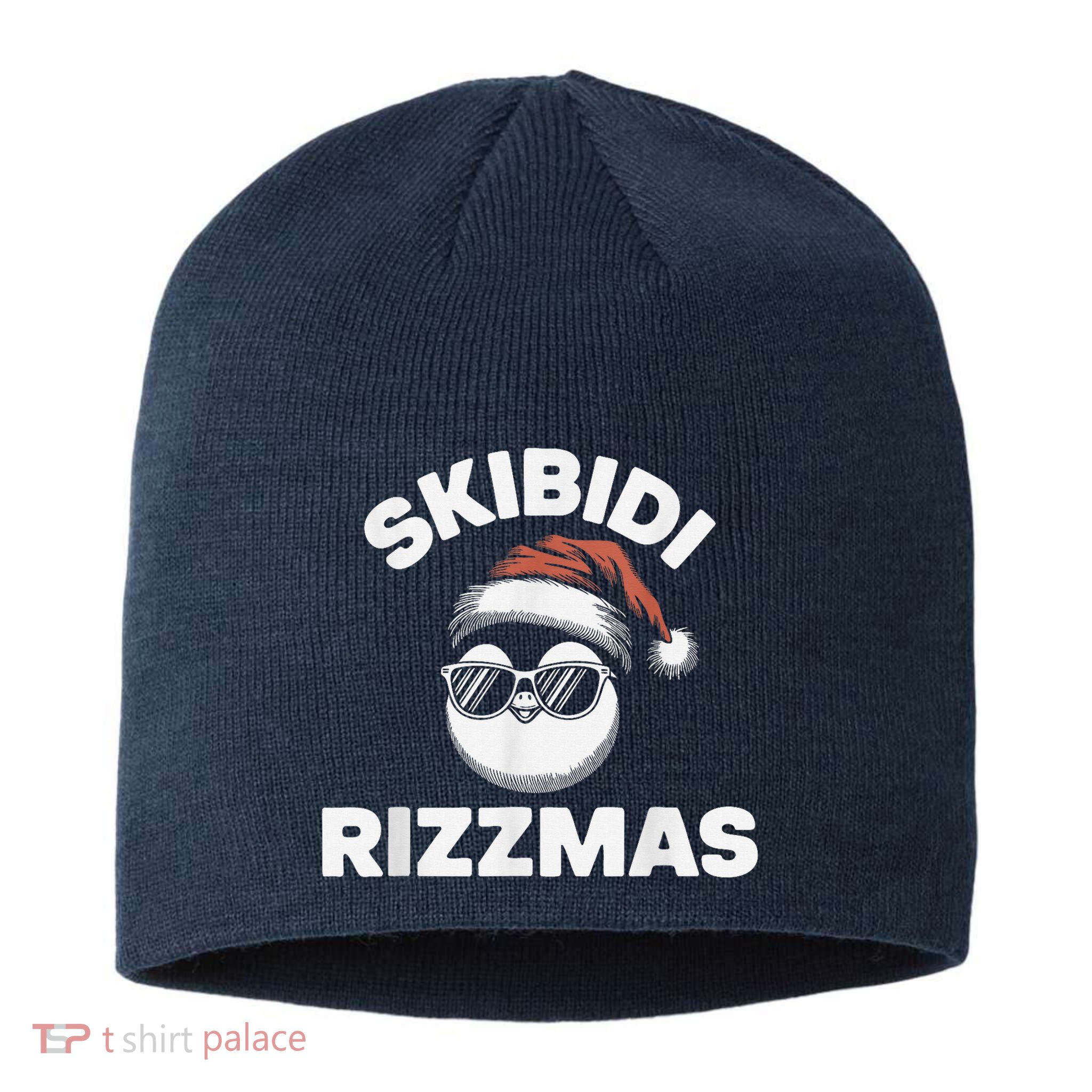 Skibi Di Riz Z Mas Funny Gen Alpha Slang Christmas Penguin Sustainable Beanie