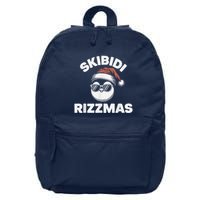 Skibi Di Riz Z Mas Funny Gen Alpha Slang Christmas Penguin 16 in Basic Backpack
