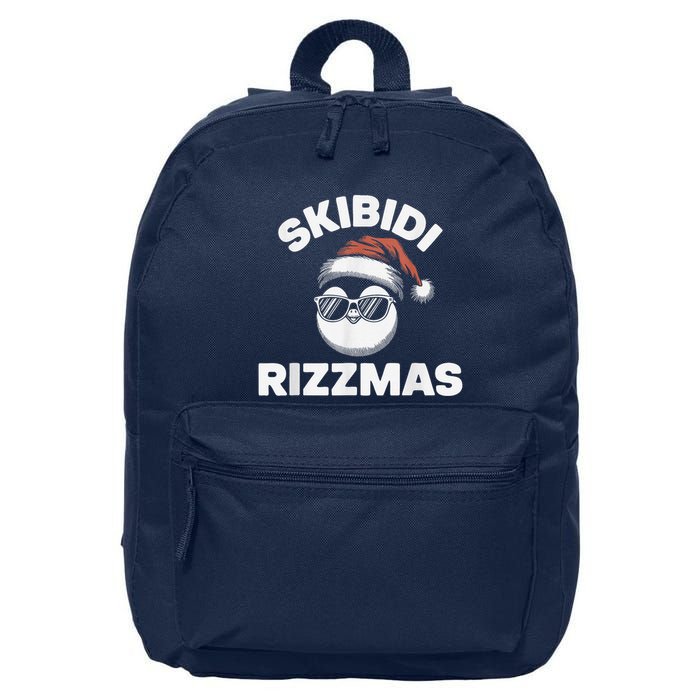 Skibi Di Riz Z Mas Funny Gen Alpha Slang Christmas Penguin 16 in Basic Backpack