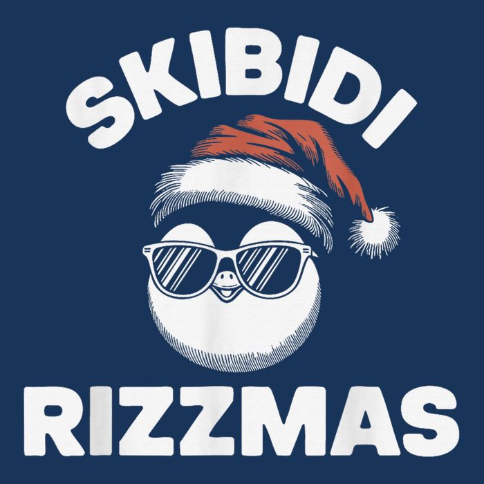 Skibi Di Riz Z Mas Funny Gen Alpha Slang Christmas Penguin 16 in Basic Backpack
