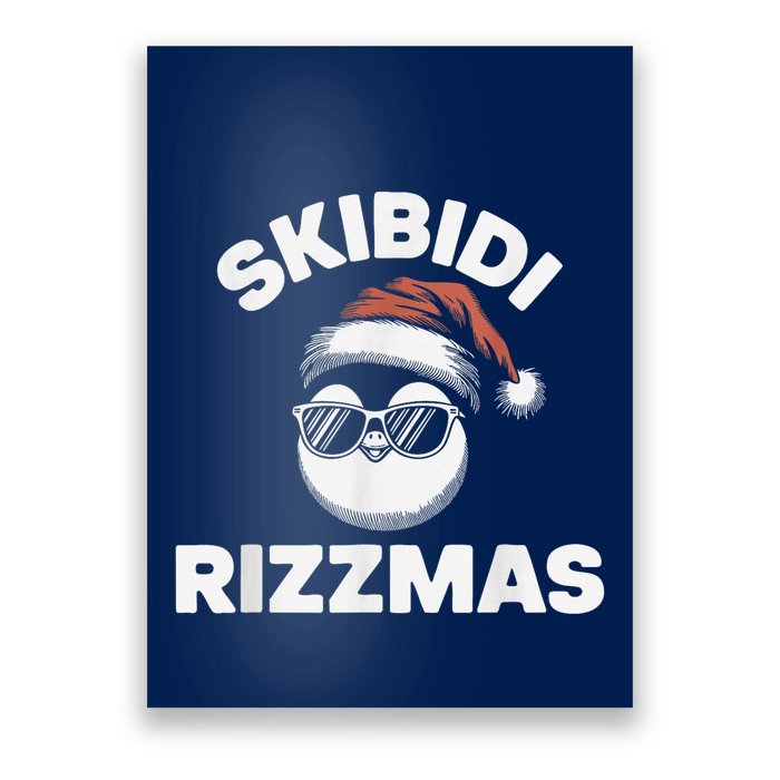 Skibi Di Riz Z Mas Funny Gen Alpha Slang Christmas Penguin Poster