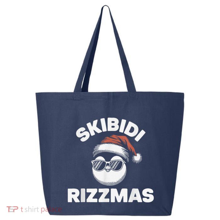 Skibi Di Riz Z Mas Funny Gen Alpha Slang Christmas Penguin 25L Jumbo Tote