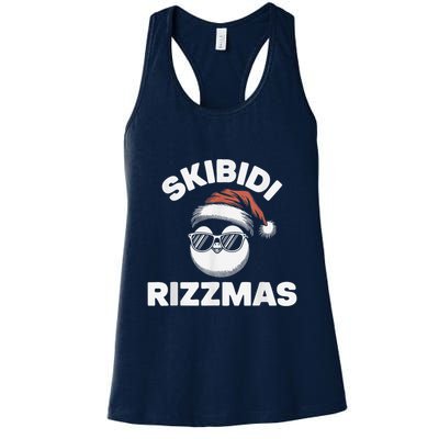 Skibi Di Riz Z Mas Funny Gen Alpha Slang Christmas Penguin Womens Tank Top