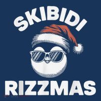 Skibi Di Riz Z Mas Funny Gen Alpha Slang Christmas Penguin Pom Pom 12in Knit Beanie