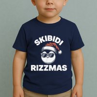 Skibi Di Riz Z Mas Funny Gen Alpha Slang Christmas Penguin Toddler T-Shirt