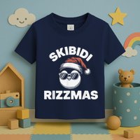 Skibi Di Riz Z Mas Funny Gen Alpha Slang Christmas Penguin Toddler T-Shirt