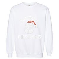 Skibi Di Riz Z Mas Funny Gen Alpha Slang Christmas Penguin Garment-Dyed Sweatshirt