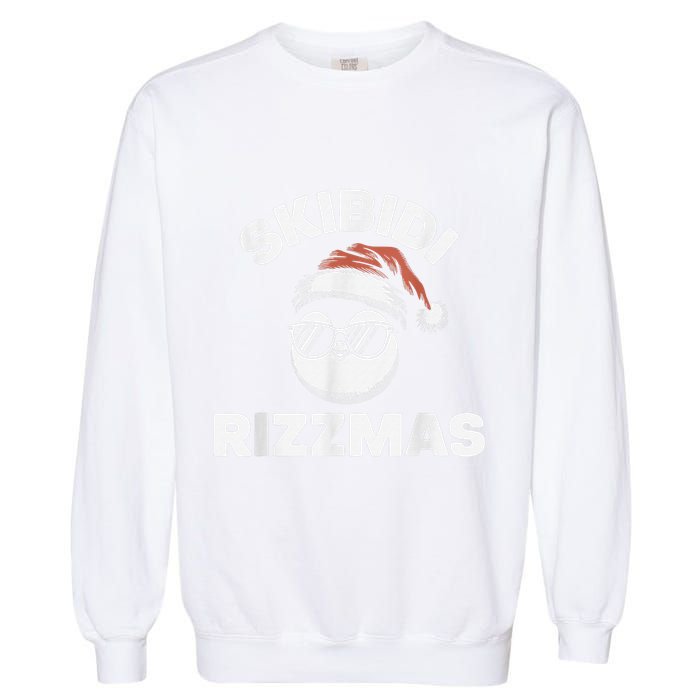 Skibi Di Riz Z Mas Funny Gen Alpha Slang Christmas Penguin Garment-Dyed Sweatshirt