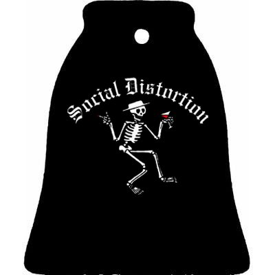 Social Distortion Skelly Ceramic Bell Ornament