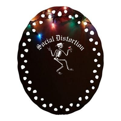 Social Distortion Skelly Ceramic Oval Ornament