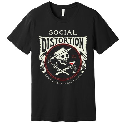 Social Distortion Skelly Circle Premium T-Shirt