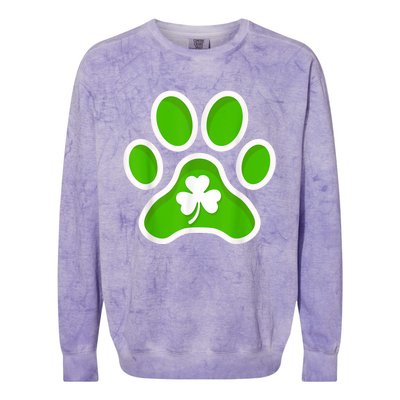 Shamrock Dog St. Patrick's Day Colorblast Crewneck Sweatshirt