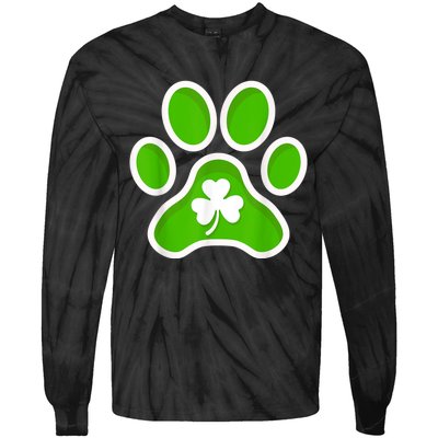 Shamrock Dog St. Patrick's Day Tie-Dye Long Sleeve Shirt