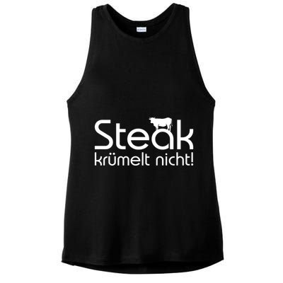 Steak DoesnT Stroll Ladies PosiCharge Tri-Blend Wicking Tank