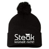 Steak DoesnT Stroll Pom Pom 12in Knit Beanie