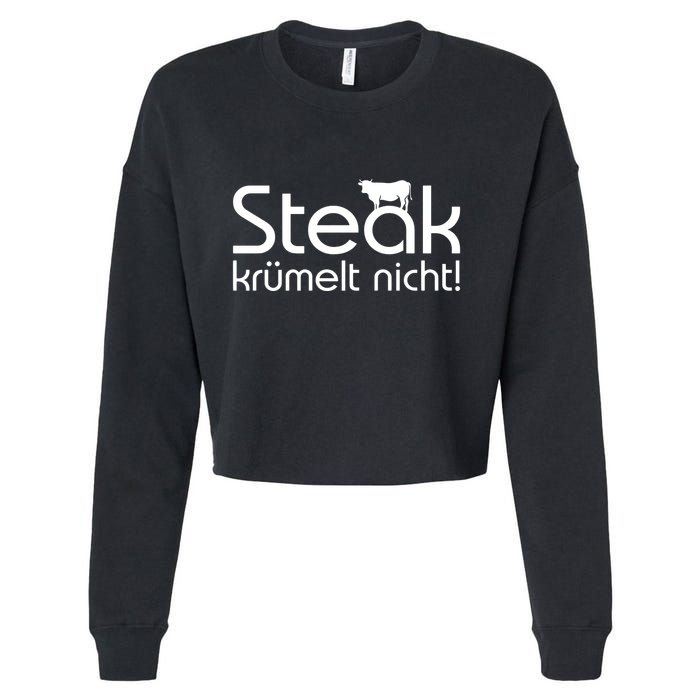 Steak DoesnT Stroll Cropped Pullover Crew