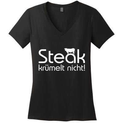 Steak DoesnT Stroll Women's V-Neck T-Shirt