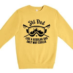 Ski Dad Sweater Fathers Day Daddy Papa Grandpa Cooler Gift Premium Crewneck Sweatshirt