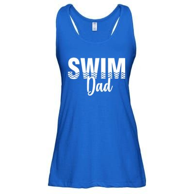 Swim Dad Swimmer Water Sports Swimming Gift Ladies Essential Flowy Tank