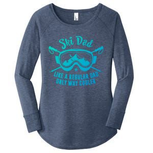 Ski Dad Sweater Fathers Day Daddy Papa Grandpa Cooler Gift Women's Perfect Tri Tunic Long Sleeve Shirt