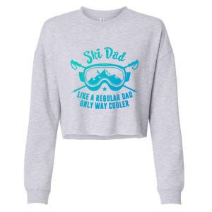 Ski Dad Sweater Fathers Day Daddy Papa Grandpa Cooler Gift Cropped Pullover Crew