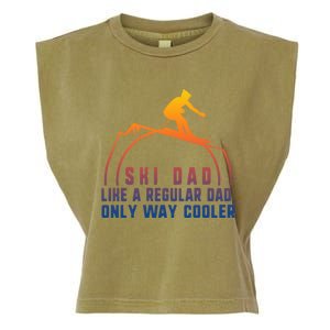 Ski Dad Skiing Daddy Papa Grandpa Cool Snowboarding Father Gift Garment-Dyed Women's Muscle Tee