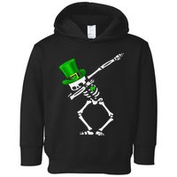 Skeleton Dabbing Shamrock St Patricks Day Irish Lovers Toddler Hoodie