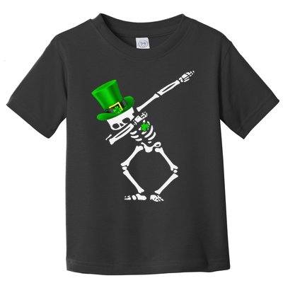 Skeleton Dabbing Shamrock St Patricks Day Irish Lovers Toddler T-Shirt