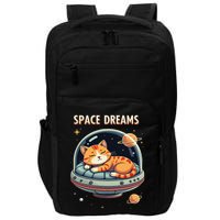 Space Dreams Sleeping Cat Astronaut Impact Tech Backpack