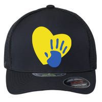 Support Down Syndrome Heart Awareness Flexfit Unipanel Trucker Cap